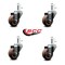 Service Caster 3'' High Temp Glass Filled Nylon Wheel Swivel 7/16'' Grip Ring Caster Set, 4PK SCC-GR20S314-GFNSHT-716138-4 - alternate 4